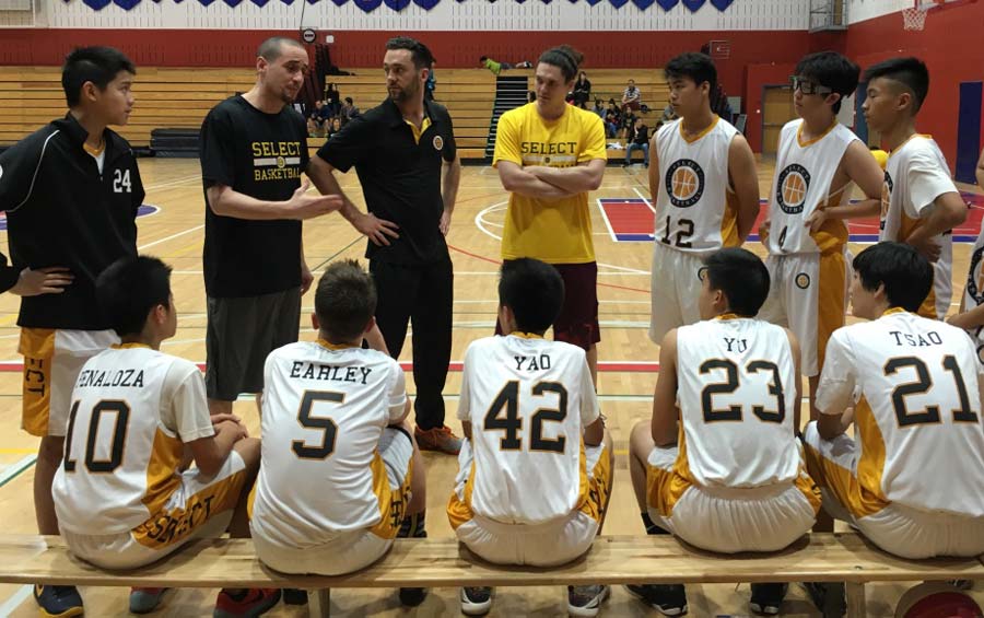 Select Basketball Shanghai Team Huddle